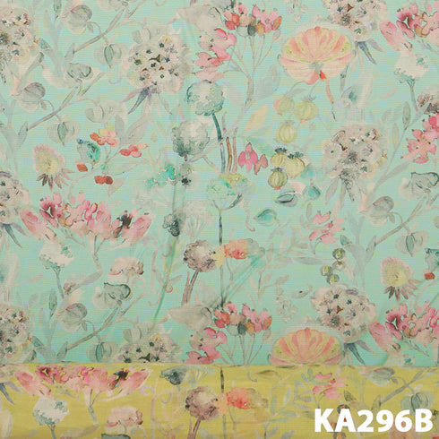 Printed Viscose Crepe Lurex Fabric-KA296